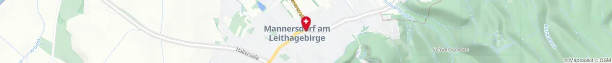 Kartendarstellung des Standorts für Apotheke zum heiligen Leopold in 2452 Mannersdorf am Leithagebirge